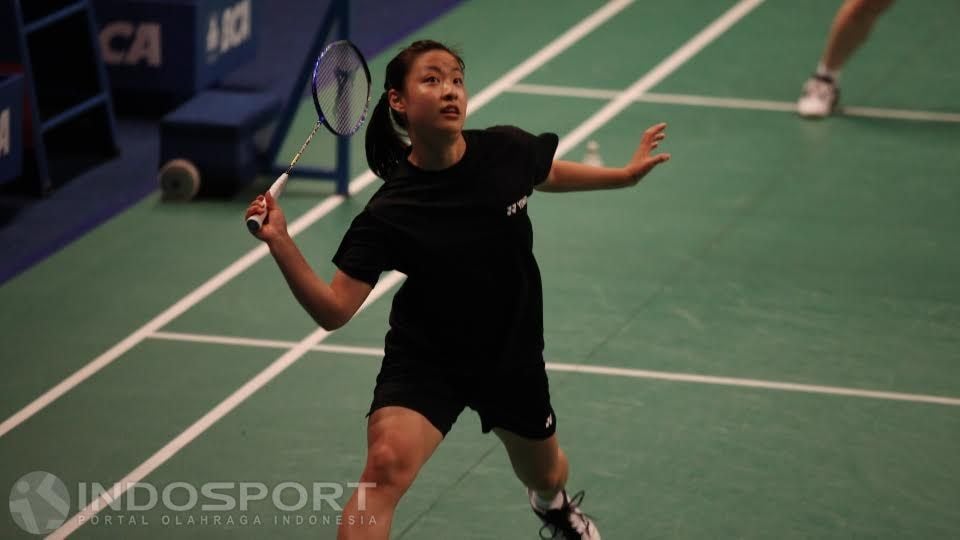 Tunggal putri Jepang Nozomi Okuhara berlatih di Istora Senayan. Copyright: © Herry Ibrahim/Indosport